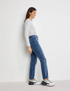 GERRY WEBER Trousers With Velvet Feel blue  - Image 4