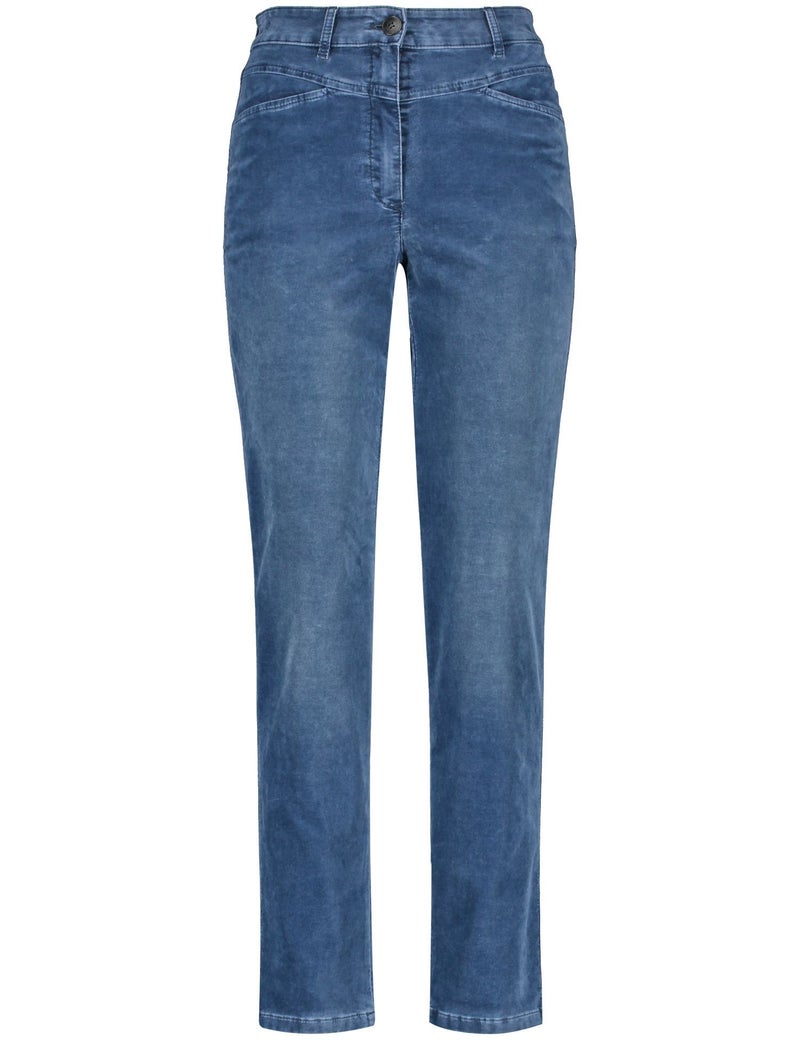 GERRY WEBER Trousers With Velvet Feel blue  - Image 2