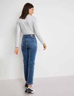 GERRY WEBER Trousers With Velvet Feel blue  - Image 3