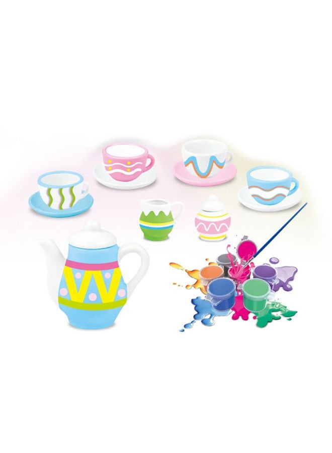 FAMILY CENTER DIY Porcelain Painted Tea Set 23-808-3 28x6x21cm  - Image 3