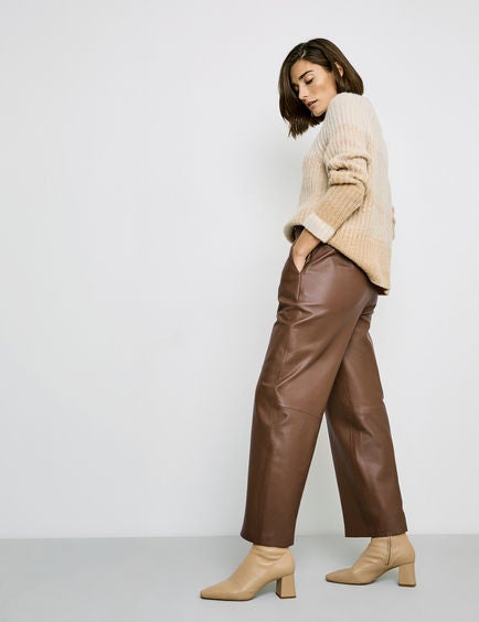 GERRY WEBER Leather Culottes brown - Image 3