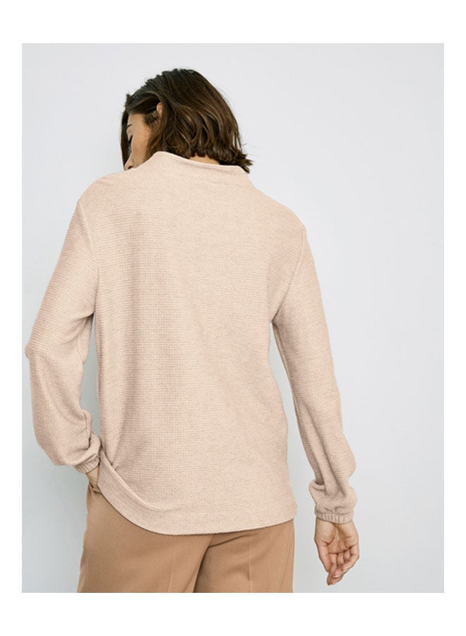 GERRY WEBER - T-Shirt With Long Balloon Sleeves Beige - Image 1