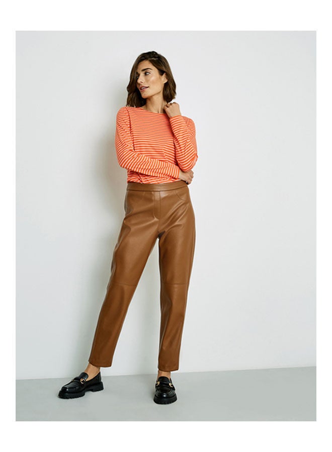 GERRY WEBER Slim-Fitting Trousers brown  - Image 1