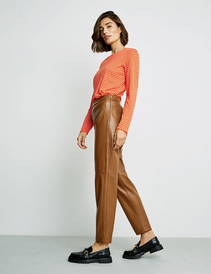 GERRY WEBER Slim-Fitting Trousers brown  - Image 3