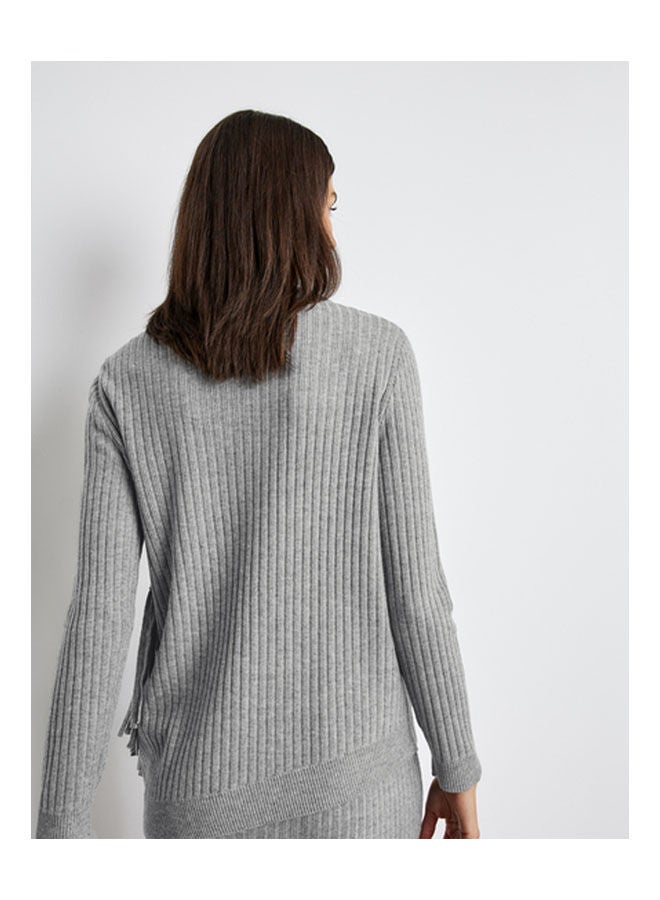 جيري ويبر Jumper With Fringing Grey  - Image 2