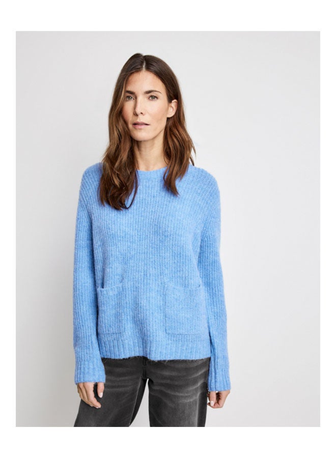 جيري ويبر Rib Knit Jumper Blue  - Image 1