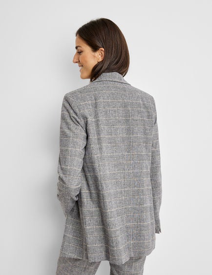 GERRY WEBER - Long Checked Blazer Multicolour - Image 1
