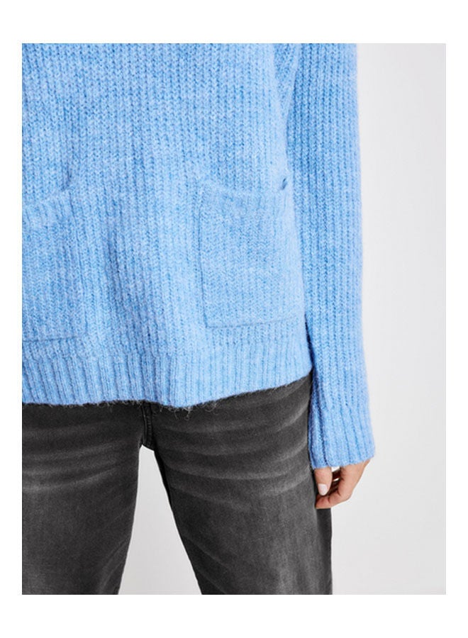 جيري ويبر Rib Knit Jumper Blue  - Image 4