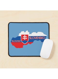 Slovakia Flag And Map Mouse Pad Multicolour