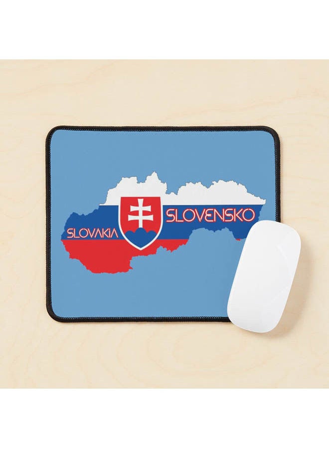 Generic - Slovakia Flag And Map Mouse Pad Multicolour - Image 1