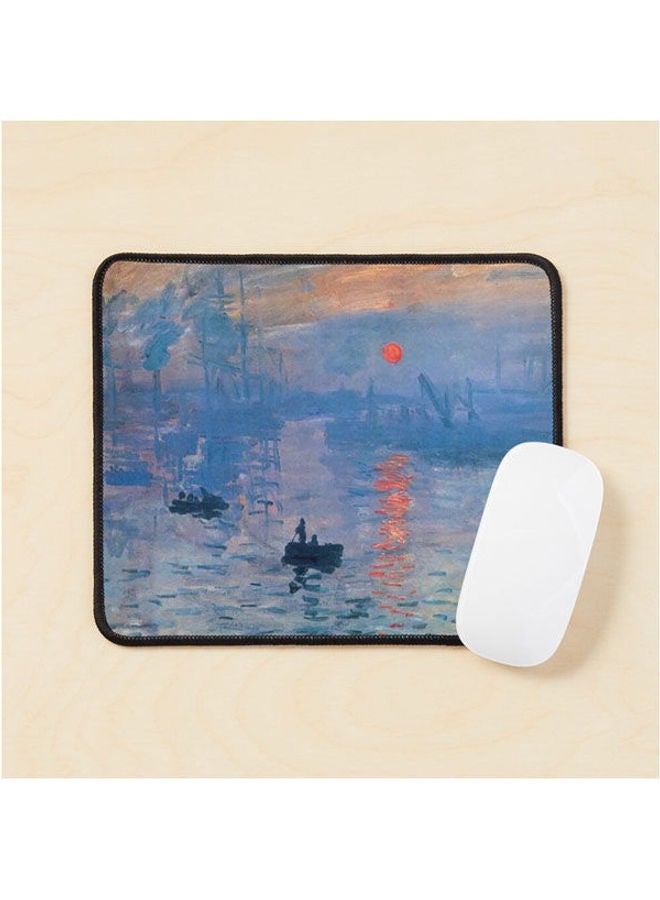 Claude Monet Impression Sunrise Mouse Pad Multrcolour