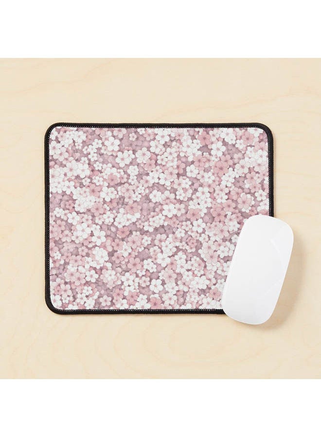 Falling Sakura Cherry Blossom Mouse Pad Multicolour