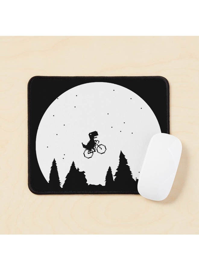 Generic - Extraterrestial T Rex On A Bike In Front Of The Moon Mouse Pad Multicolour - Image 1