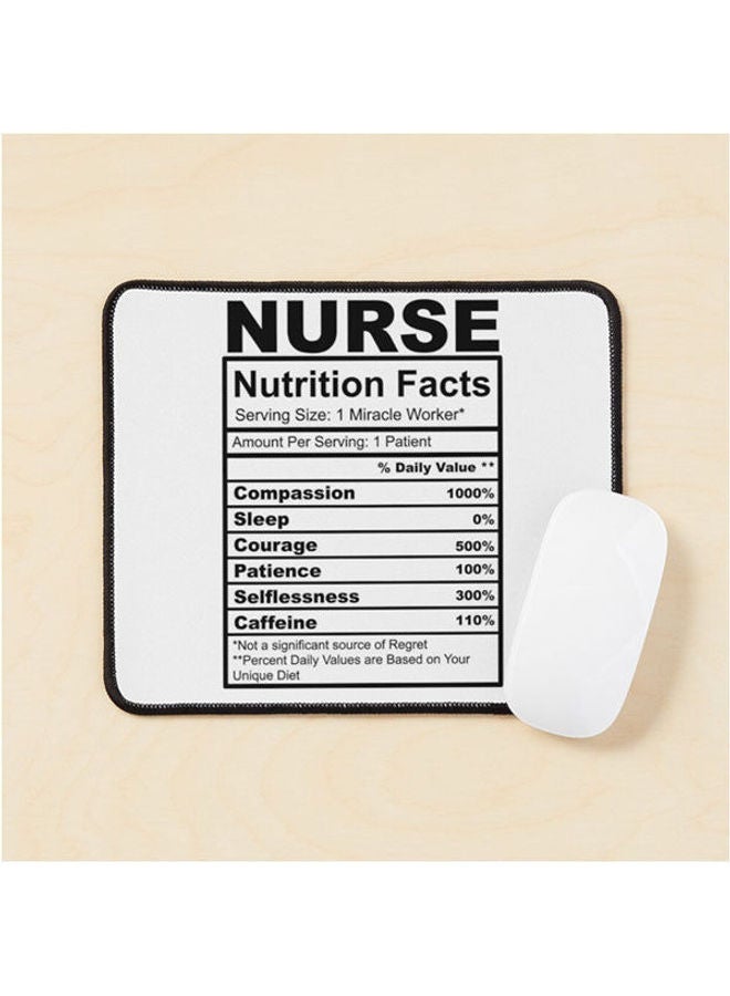 Nurse Nutrition Facts Nurse Gift Cute Gift For Nurse Mouse Pad Multrcolour