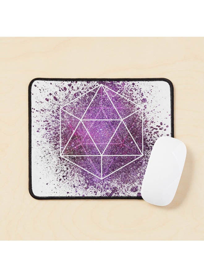 لوحة ماوس D20 آيكوشيدرون كريستال ويند متعدد الألوان