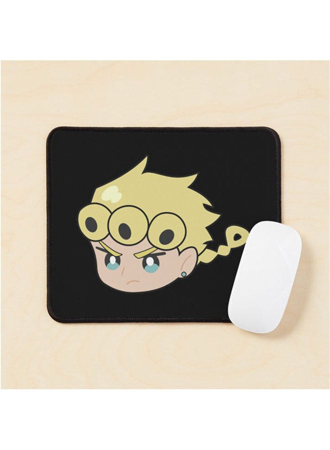 Jojo Golden Wind Giorno Giovanna Chibi Head Mouse Pad Multrcolour