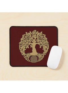 Tree Of Life Golden Triskelion Mouse Pad Multicolour