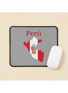 Peru Flag Map Design Mouse Pad Multicolour