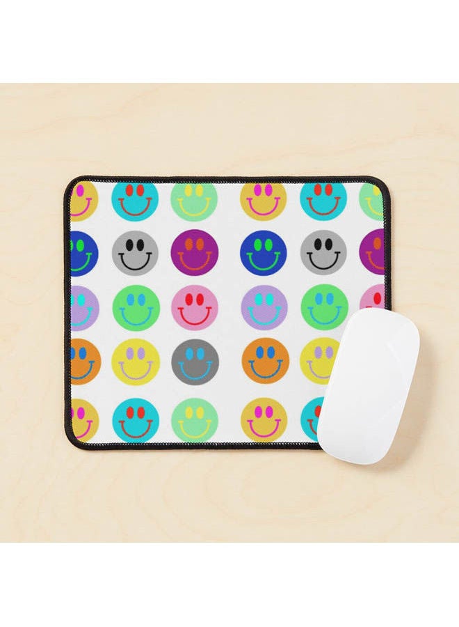 Generic - Smiley Face Collection Glitch Multi Colours Mouse Pad Multicolour - Image 1