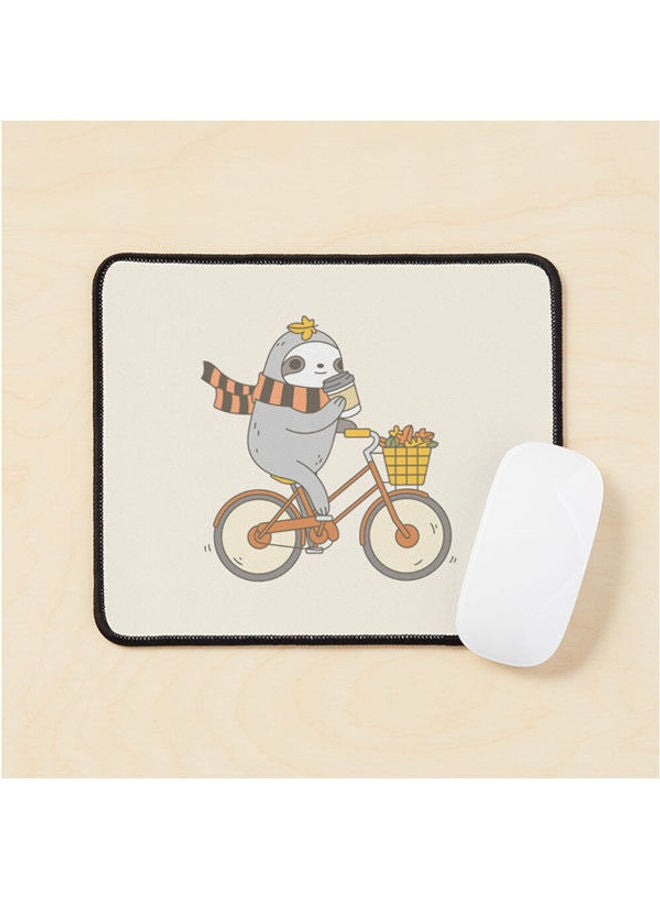 Generic - Fall Biking Sloth Mouse Pad Multrcolour - Image 1