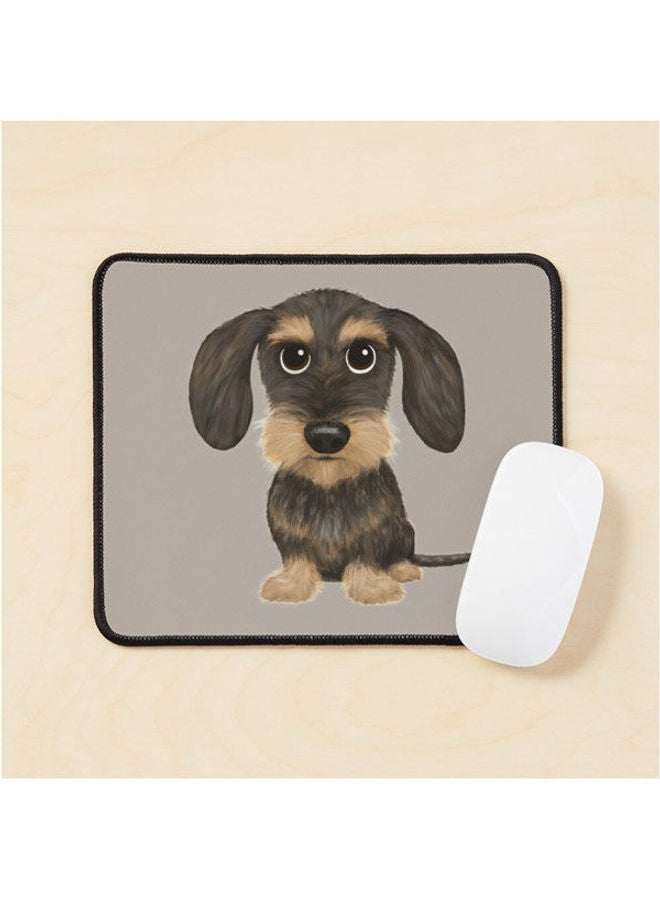 Generic Wirehaired Dachshund Cute Wire Haired Wiener Dog Wild Boar And Tan Teckel Mouse Pad Multrcolour 