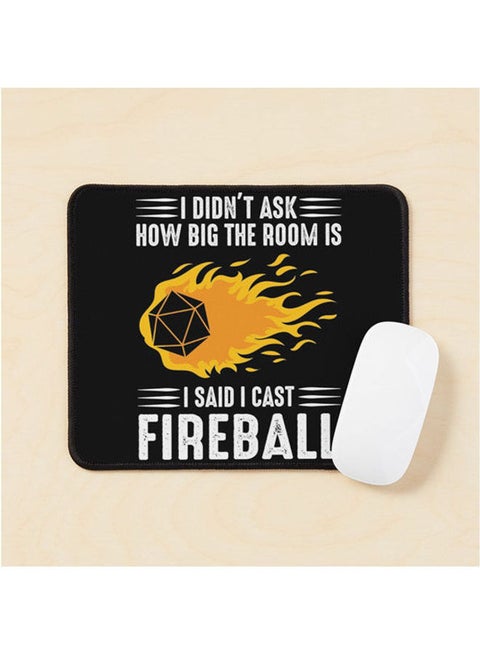 I Cast Fireball Wizard Sorcerer Dm Gift Ttrpg Mouse Pad Multrcolour