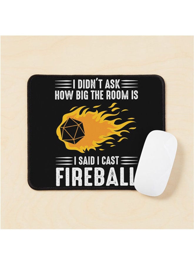 I Cast Fireball Wizard Sorcerer Dm Gift Ttrpg Mouse Pad Multrcolour