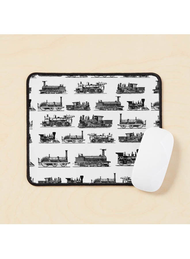 Generic Vintage Retro Steam Old Trains Backpack Mouse Pad Multicolour 