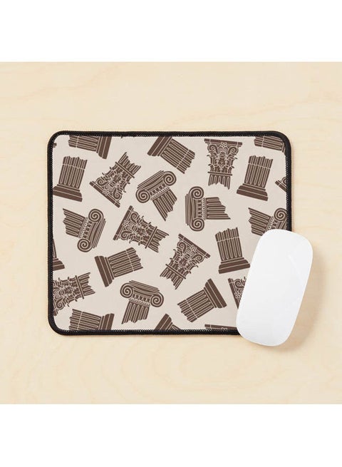 Dark Academia Greek Column Pattern Ver 2 Mouse Pad Multicolour