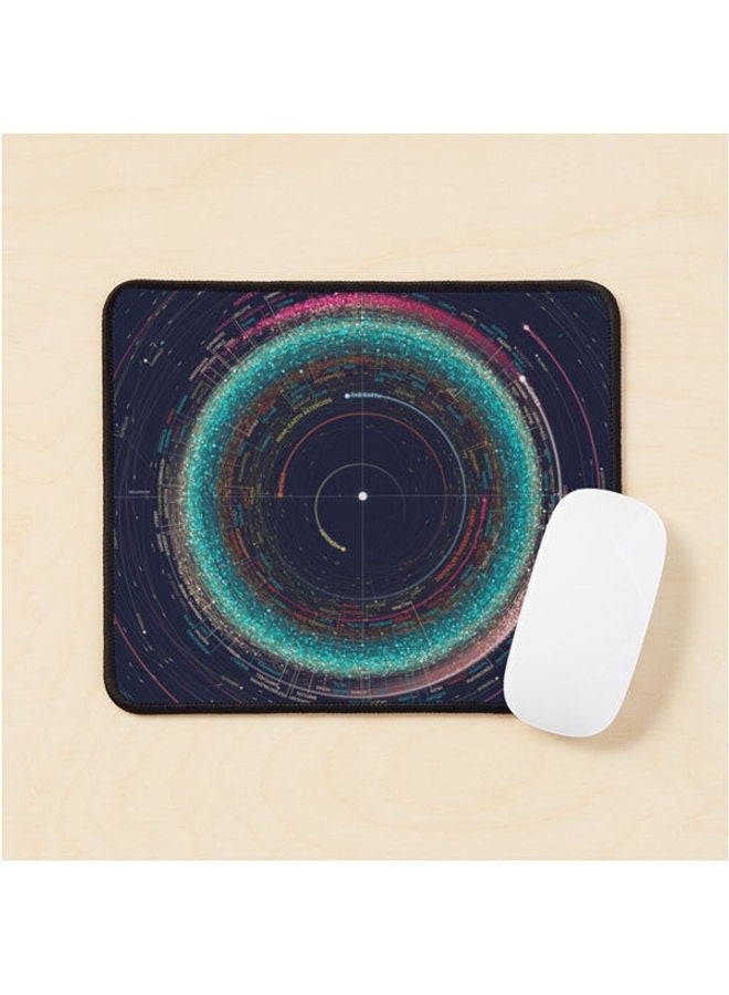 Generic - Asteroid Map Of The Solar System Mouse Pad Multrcolour - Image 1