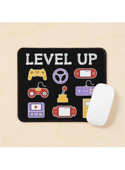 Level Up Game Controllers Mouse Pad Multicolour