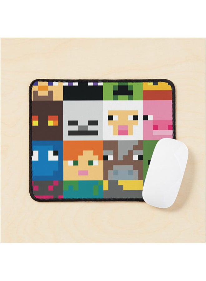Minecraft Face Mouse Pad Multrcolour