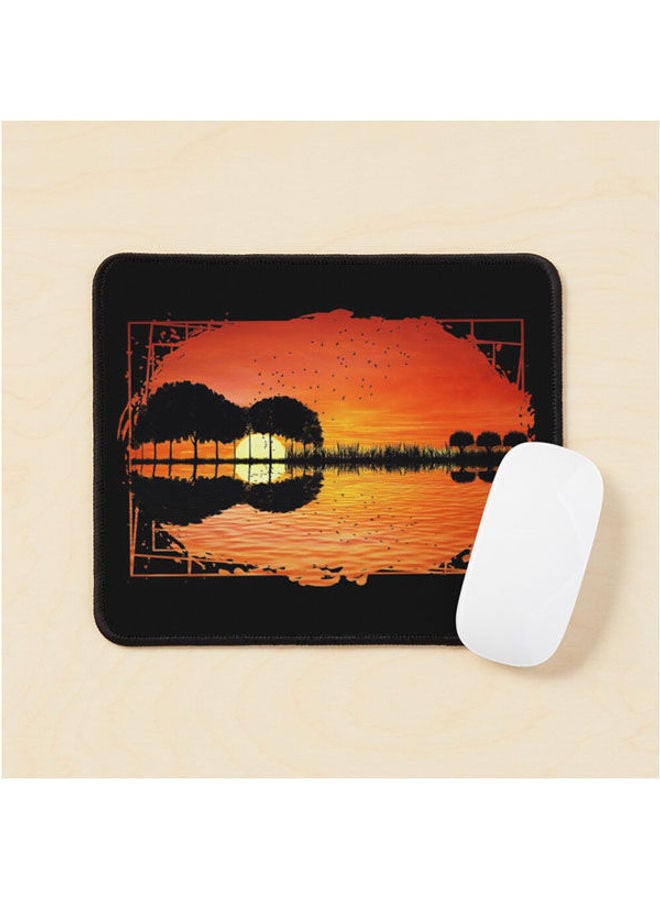 Guitar Island Sunset Mouse Pad Multrcolour 