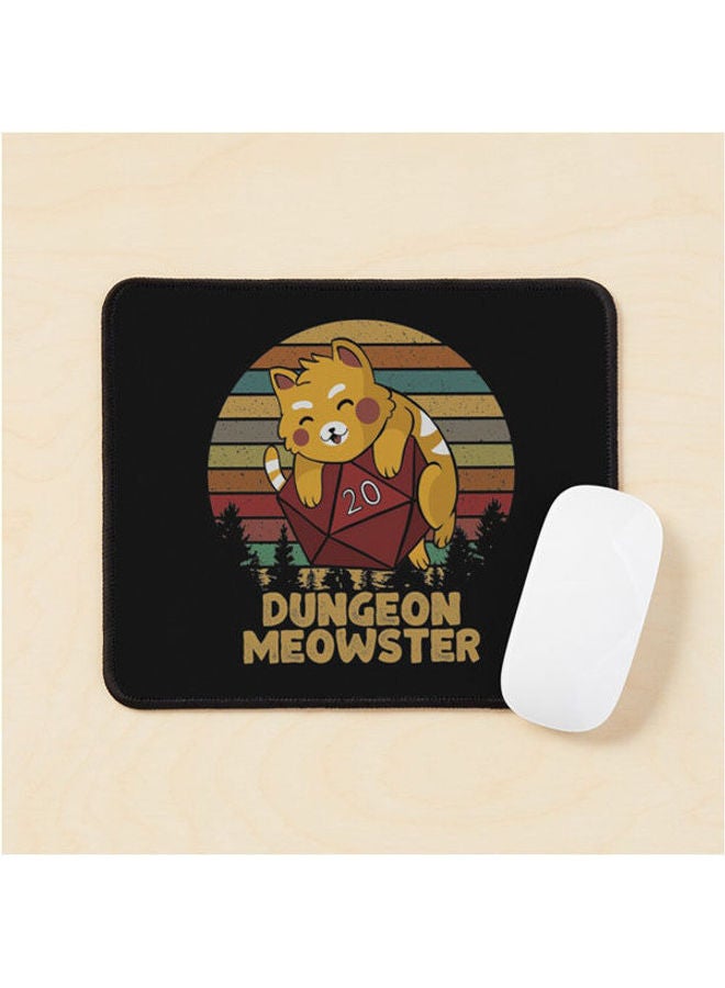 Generic - Dungeon Meowster Funny Dnd Tabletop Gamer Cat D20 Mouse Pad Multrcolour - Image 1
