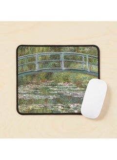 Bridge Over A Pond Of Water Lilies Mouse Pad Multicolour