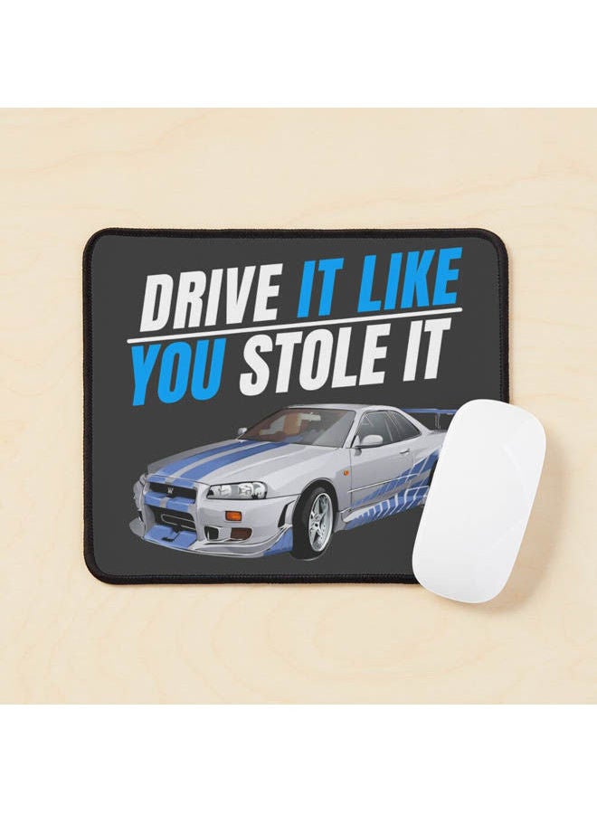 Drive It Like You Stole It Fast And Furious Paul Walker S Skyline Mouse Pad Multicolour