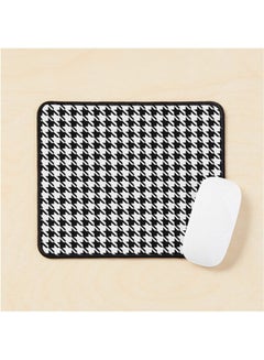 Black Houndstooth Fitted Mask Mouse Pad Multrcolour