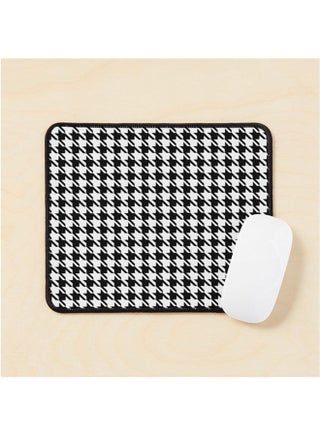Black Houndstooth Fitted Mask Mouse Pad Multrcolour - v1643538644/N52509165A_1
