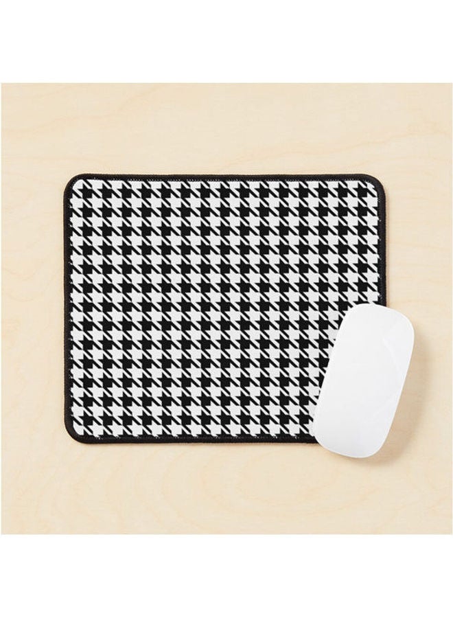 Generic - Black Houndstooth Fitted Mask Mouse Pad Multrcolour - Image 1