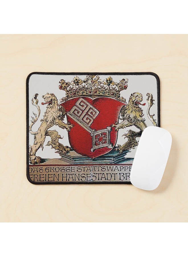 Old Bremen Key Coat Of Arms Mouse Pad Multicolour