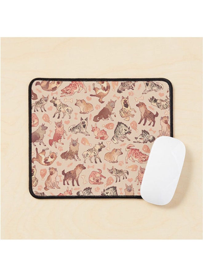 Hyenas In Creamy Orange Mouse Pad Multrcolour 