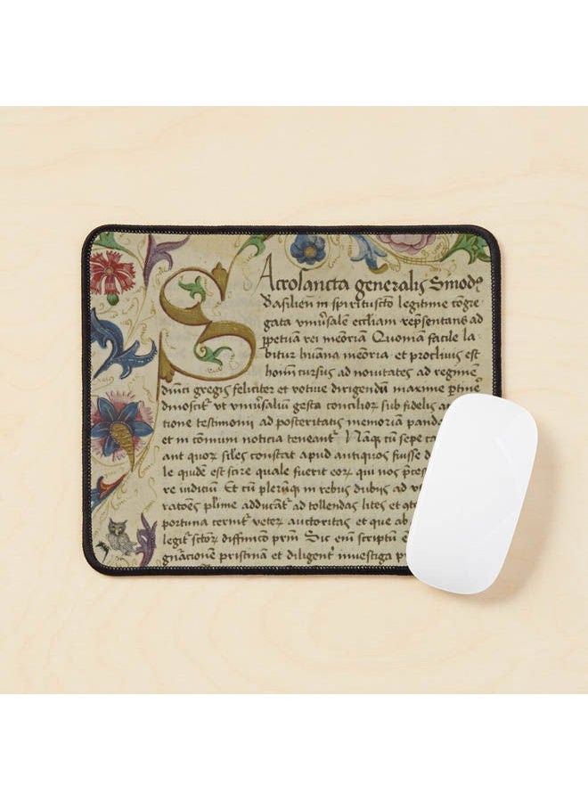 Medieval Illuminated Design Mouse Pad Multicolour