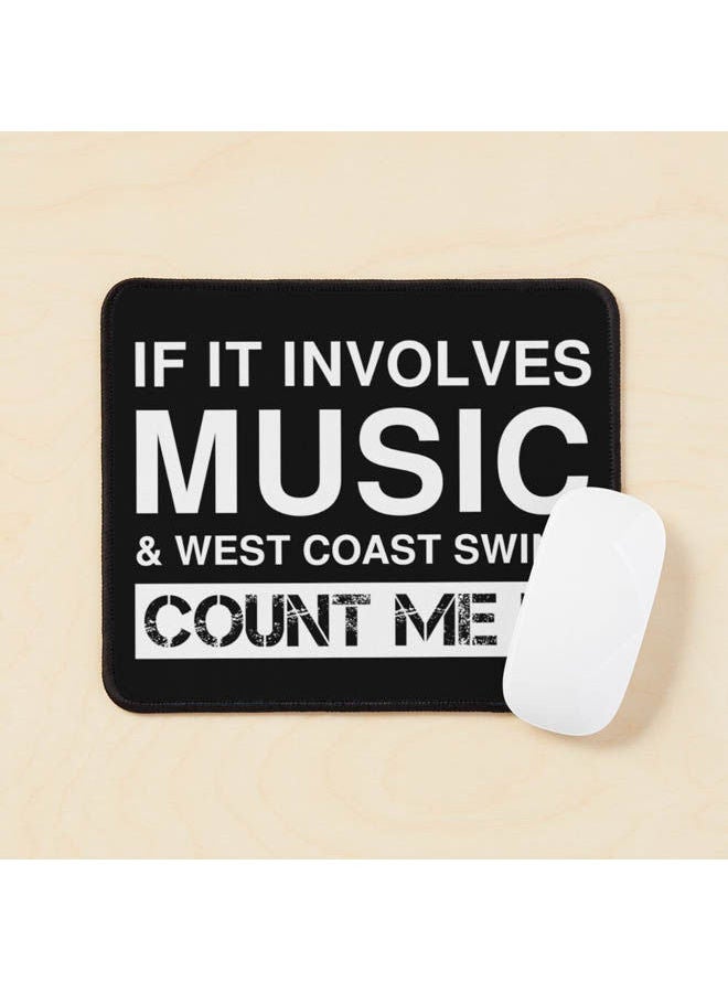Funny Music And West Coast Swing Dancing Lindy Hop Mouse Pad Multicolour