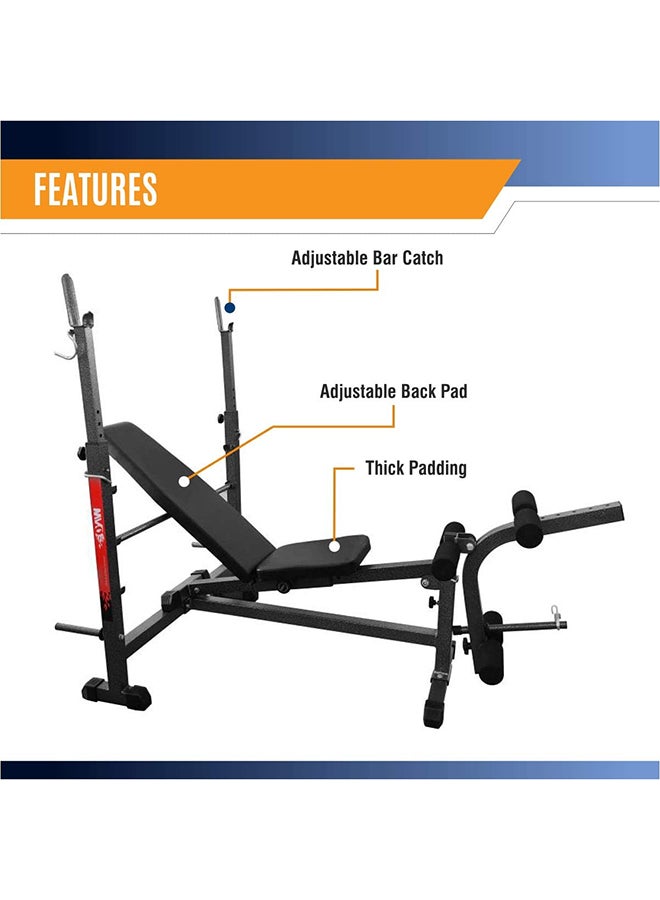 Sparnod Fitness - SWB-65 Adjustable Weight Bench for Full Body Workout - Heavy-duty Exercise Bench - Foldable Flat/Incline/Decline - Multifunction (5 exercises) - for Home Gym - Image 1