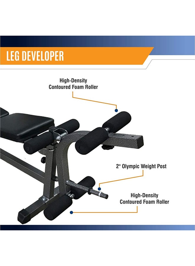 Sparnod Fitness - SWB-65 Adjustable Weight Bench for Full Body Workout - Heavy-duty Exercise Bench - Foldable Flat/Incline/Decline - Multifunction (5 exercises) - for Home Gym - Image 1