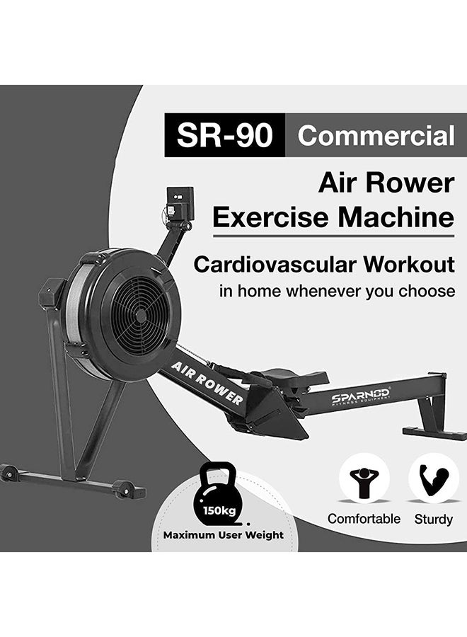 Sparnod Fitness Sr-90 Commercial Air Rowing Machine For Full Body Workout At Home Foldable Air Resistance Rower 34kg  - Image 3