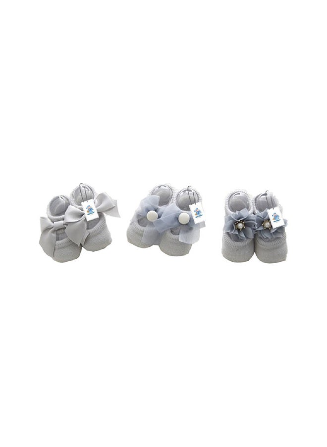YES!TWOGO 3 Pairs Of Baby Breathable Non-Slip Floor Socks  - Image 1