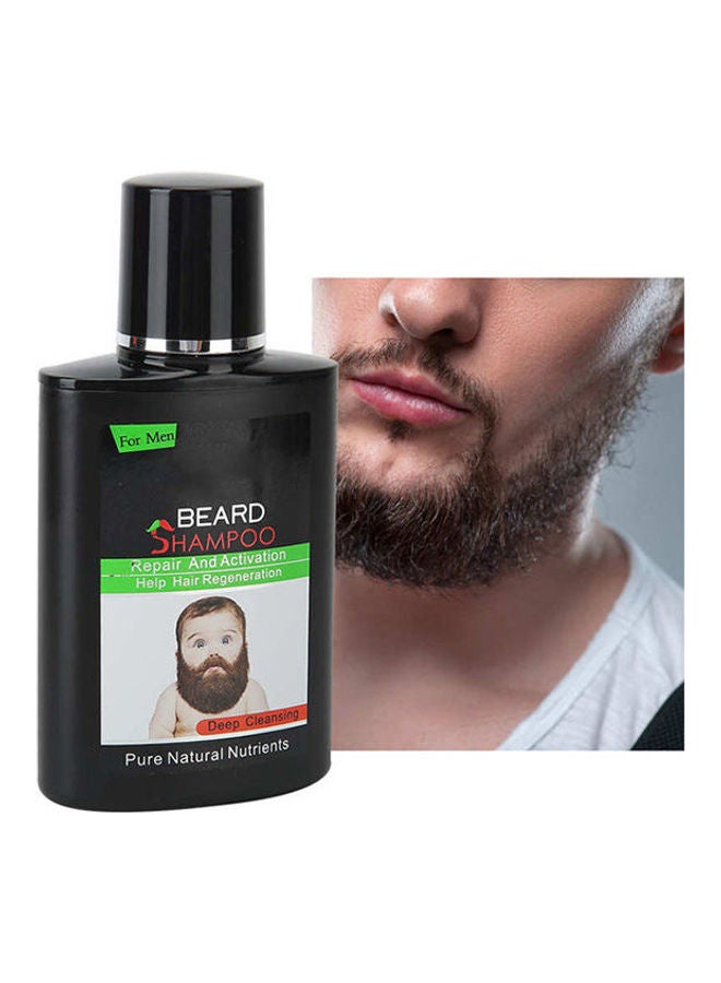 أيشون بيوتي Beard Shampoo Hair Growth Pure Natural Nutrients Skin Cleansing Vitamins Black 100ml 