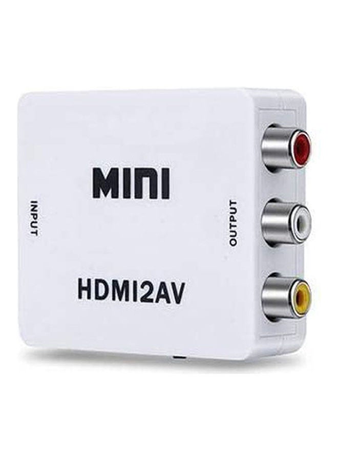 1080P Hdmi To Av 3Rca Cvbs Composite Video Audio Converter Adapter White - Image 1