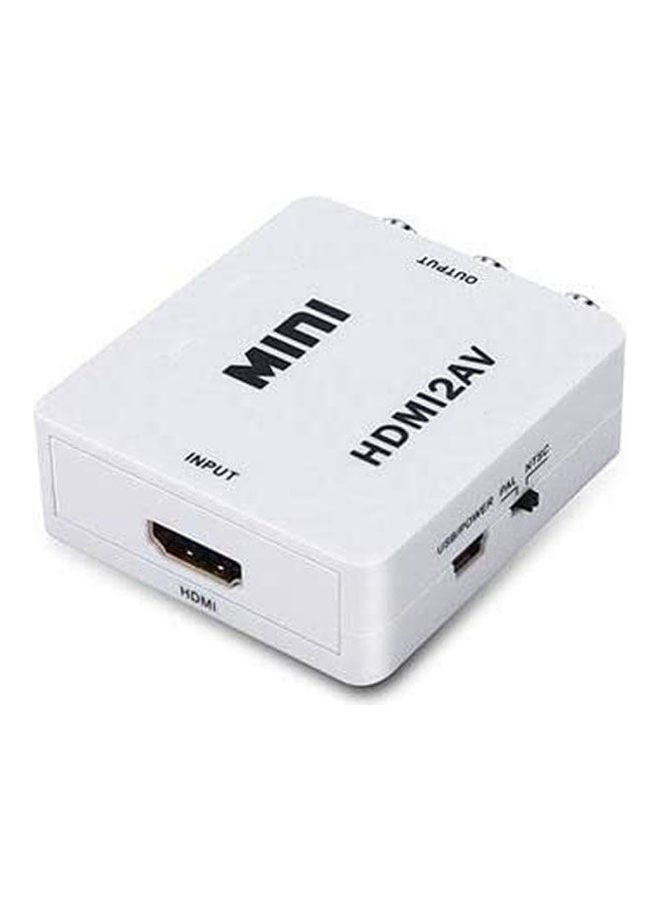 1080P Hdmi To Av 3Rca Cvbs Composite Video Audio Converter Adapter White - Image 2